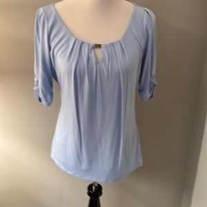 Light blue White House, Black market short sleeve top. Size medium